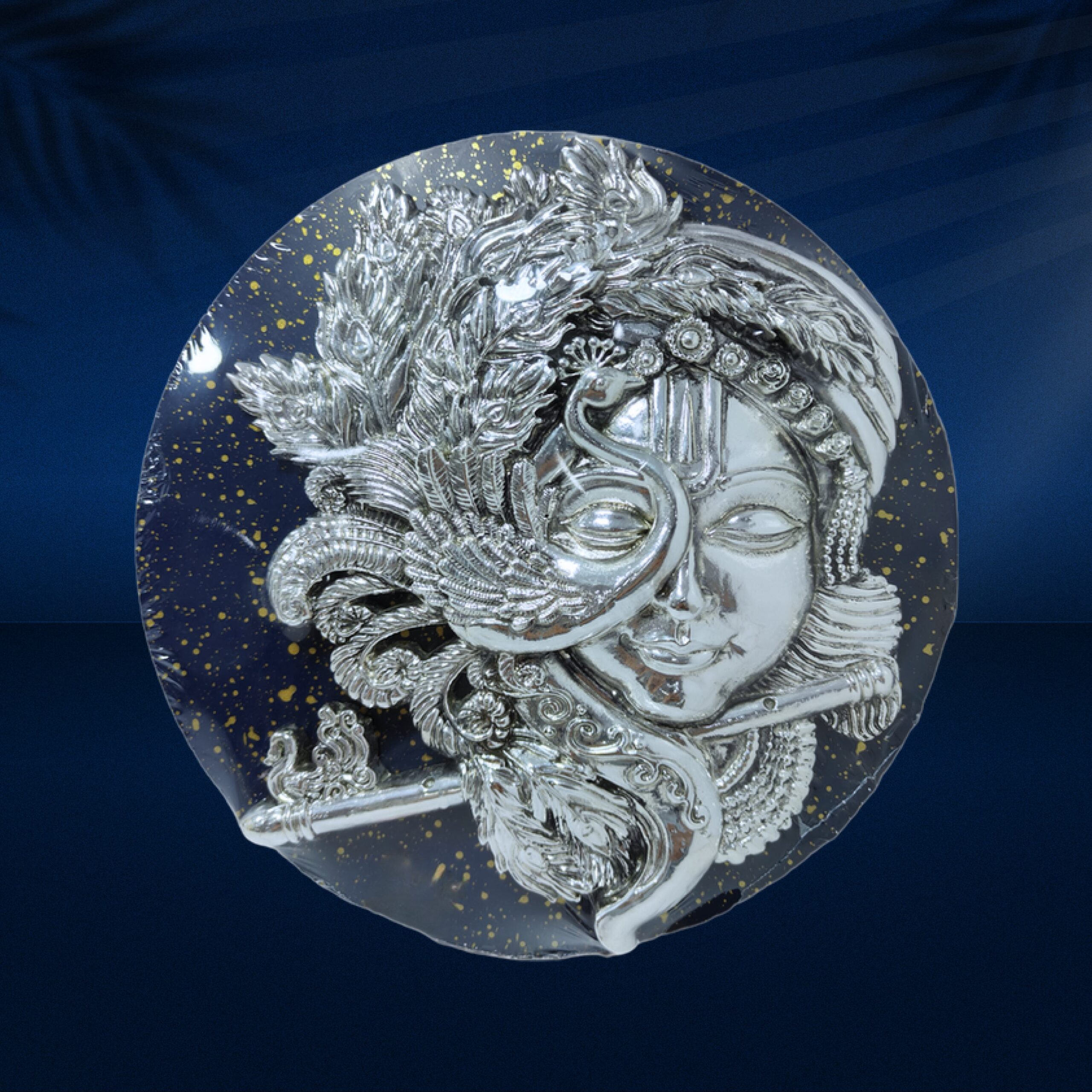 Bansuri Krishna with idol (9×9)